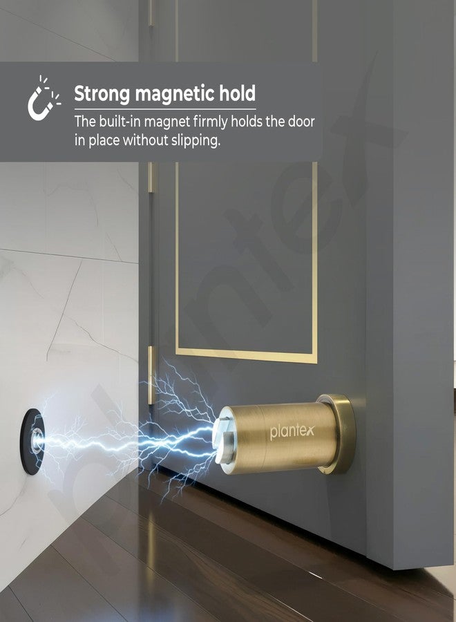 Plantex Door Back Stopper/Door Magnetic Stopper/Stainless Steel Wall Mounted Megnet Door Stops - (Brass Antique) - Image 5